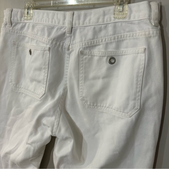 Vintage Tommy Hilfiger jeans mid rise white pants flare leg cropped denim Y2K - Picture 14 of 16